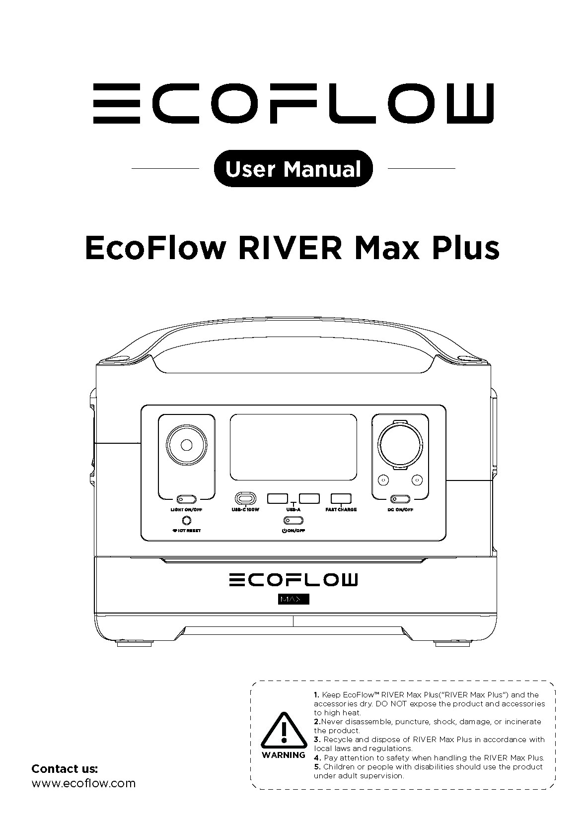 EcoFlow River Max Plus User Manual SatellitePhoneStore