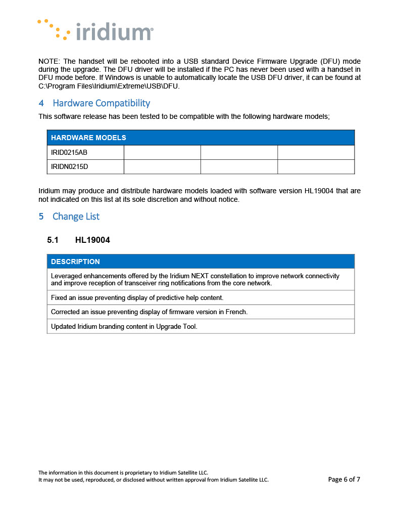 Iridium 9575 (Extreme) Firmware Update (HL19004) SatellitePhoneStore